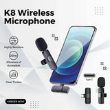Wireless Microphone K8 K9 Lapel and Lavalier Style with Noise Cancelling Function