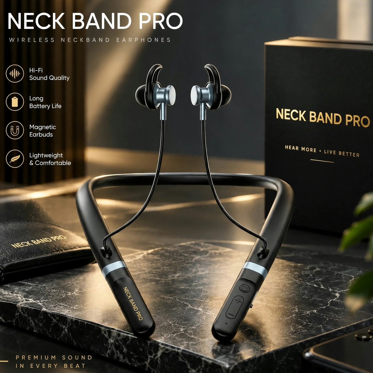 Daw-Link DL-N01 Wireless Neckband 🎧 – 30H Playtime
