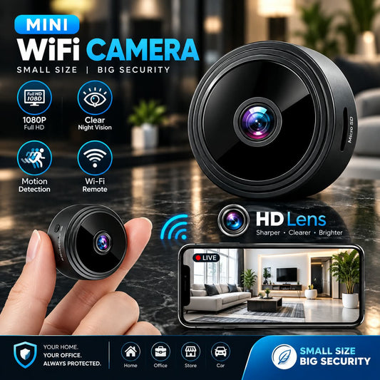 A9 Smart WiFi Mini Camera | Full HD 1080P Wireless Security Camera | Motion Detection and Remote Monitoring System