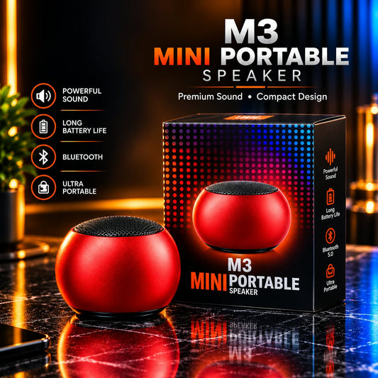 M3 Mini Portable Bluetooth Speaker - Super Bass | Compact & Powerful